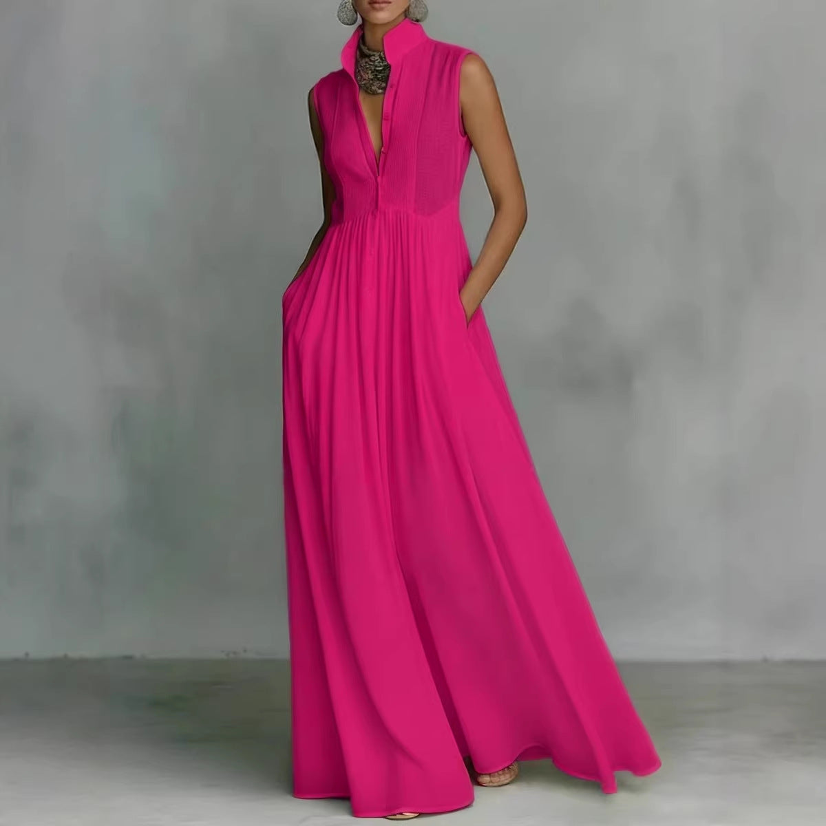 Long Vacation-style French-colored Dress