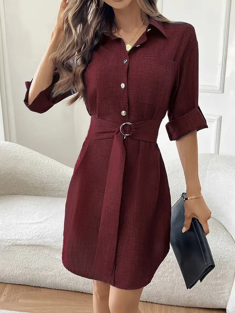 European And American Fashion Shirt Dress